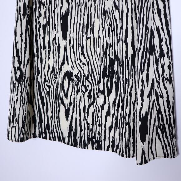 BAUM UND PFERDGARTEN Zebra Print Skirt Black White Midi Lined Women's 40 / US 10 - Picture 6 of 10